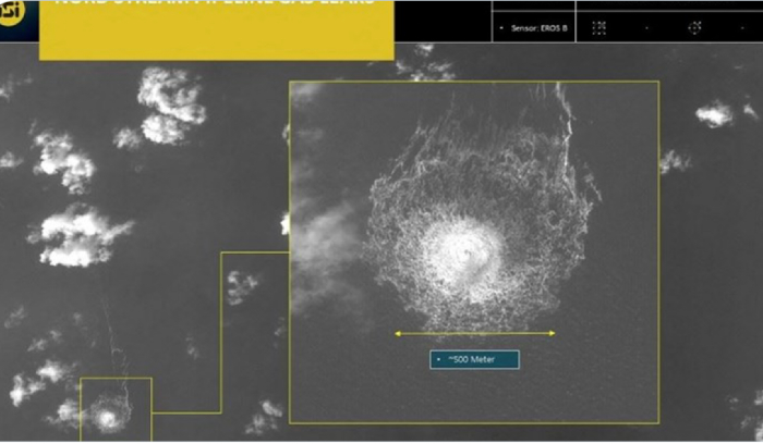 تسرب 800 مليون متر مكعب من الغاز  من خطي الأنابيب