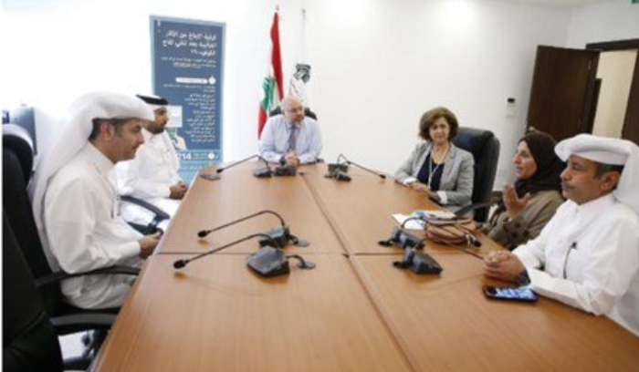 الأبيض عرض مع وفد قطري مساندة القطاع الصحي في لبنان