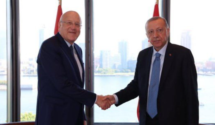 أردوغان لميقاتي: نقف الى جانب لبنان لاسيما في هذه المرحلة