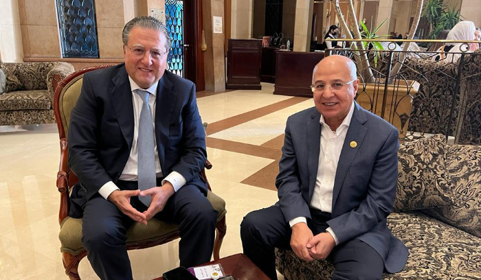 شقير بحث مع عضو في مجلس الشيوخ المصري سبل تعزيز التعاون  بين البلدين