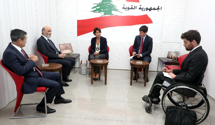 جعجع لغريو: لا نرى في أن الرئيس التوافقي من الممكن أن يدفع الأمور باتجاه الحل