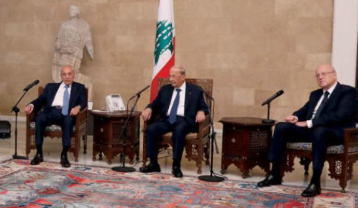 الحصار يشتد على عون وعلاقته ببري وميقاتي إلى تأزم<br />
جمع الرؤساء الثلاثة مع الوسيط الأميركي في بعبدا دونه صعوبات