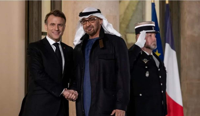 بن زايد إلتقى ماكرون في باريس