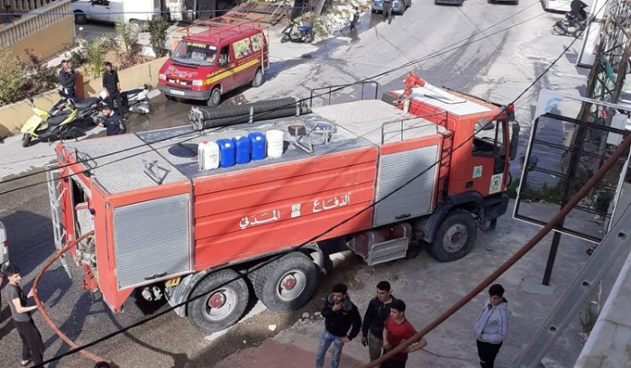 إخماد حريق في بلدة حيزوق‏