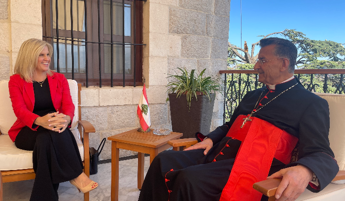 تونيا خوري بعد لقائها الراعي: لانتخاب رئيس يحافظ على هوية لبنان وانا أعطي قلبي لهذا البلد