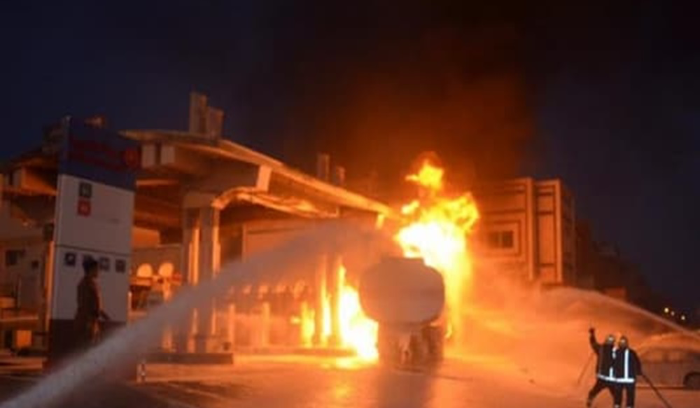 حريق كبير في معمل للمفروشات