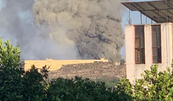 حريق في معمل قبلان للسجاد