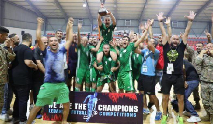 الجيش اللبناني بطلاً لبطولة لبنان بكرة الصالات