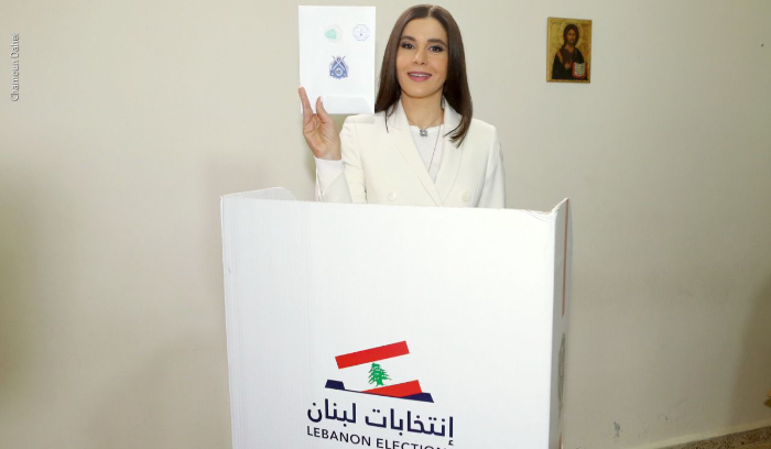 ستريدا جعجع تدلي بصوتها