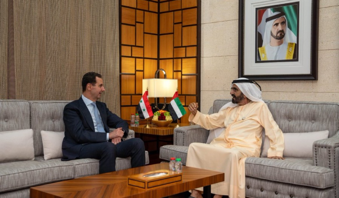 بشكل مفاجئ الأسد يزور الامارات!