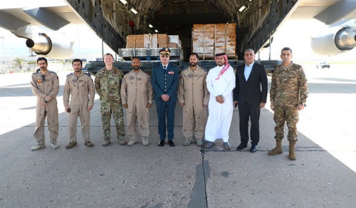 الجيش: تسلم مواد غذائية هبة من دولة قطر