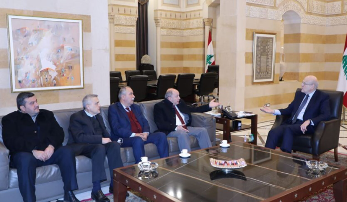 مقاتي التقى مع وفد من الإتحاد العمالي العام لبحث الوضع الإقتصادي