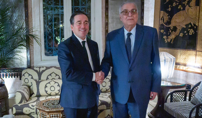 بو حبيب عرض مع وزير خارجية إسبانيا لمستجدات الأوضاع السياسية والأمنية