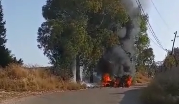 غارة اسرائيلية على سيارة في بعورته