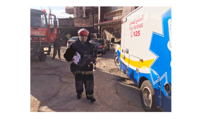 إخماد حريق داخل فندق في طبرجا
