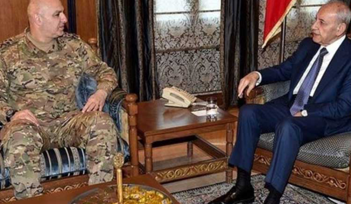 لقاء ⁧بري‬⁩ وقائد الجيش‬⁩ في ⁧‫عين التينة‬⁩