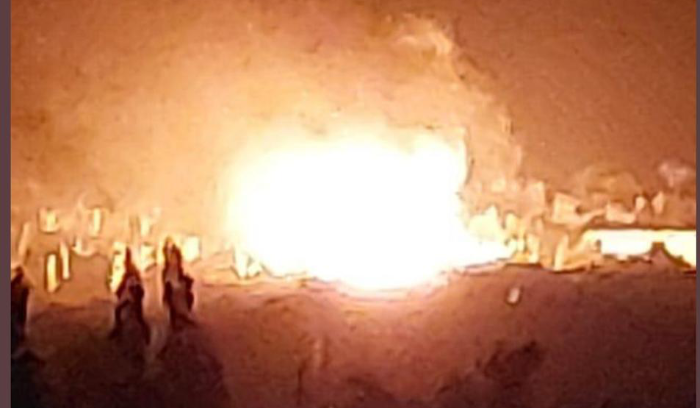 بالفيديو - إنفجار مستودع ذخيرة في مخيم برج الشمالي في صور