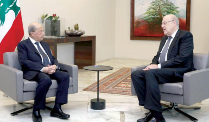 ميقاتي يدعو للإقلاع عن التعطيل وفرض الشروط<br />
التقى عون ودعا إلى حل الإشكالات في القضاء من دون تدخل سياسي