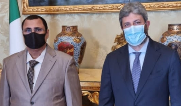 العسومي التقى رئيس مجلس النواب الإيطالي : اتفقنا على آليات عمل مؤسسية لتعزيز العلاقات العربية الإيطالية