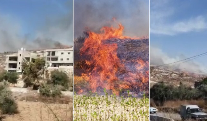 حرائق في بلدات جنوبية تقترب من المنازل  وفرق الاطفاء تواجه صعوبة في السيطرة عليها