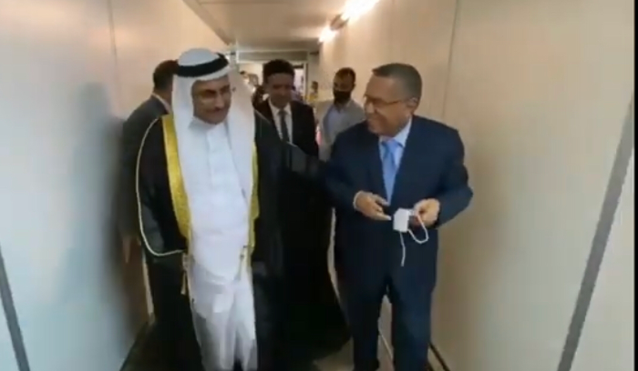 العسومي يستقبل رئيس الشورى اليمني المشارك في جلسة البرلمان العربي في القاهرة