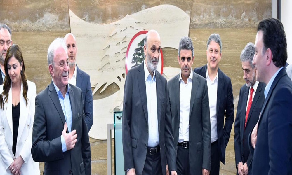 جعجع يستقبل اللائحة الفائزة في جبيل