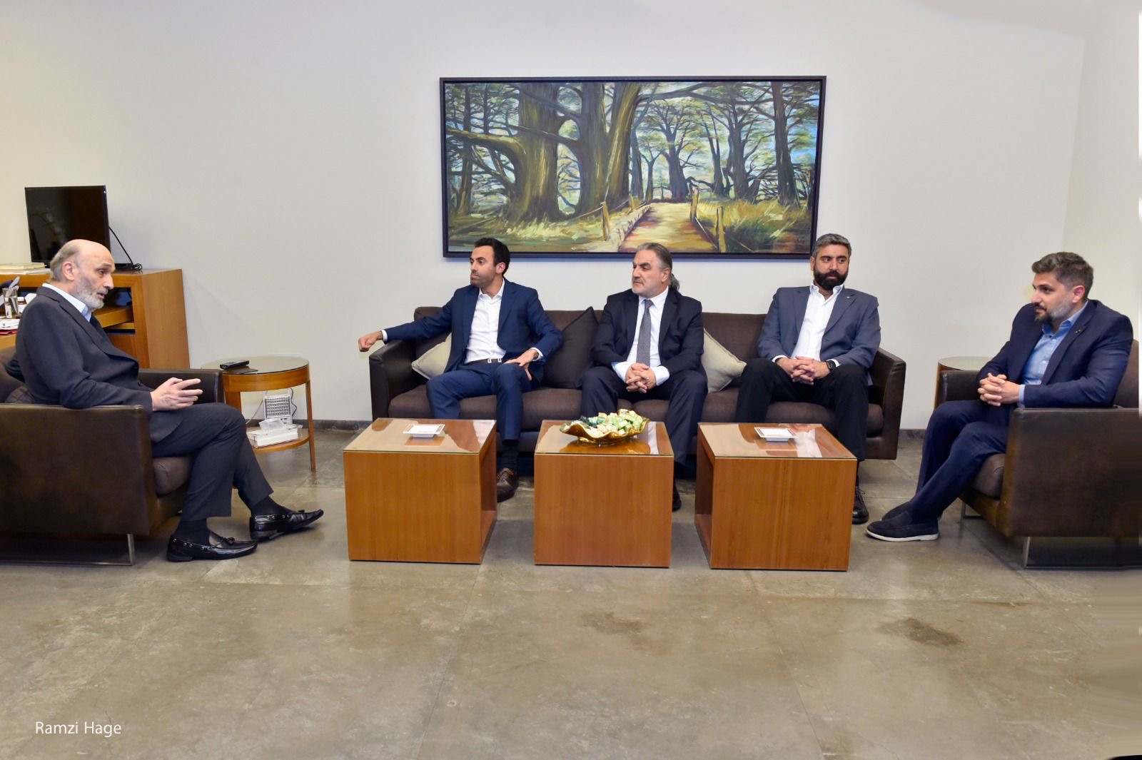 جعجع التقى وفدين من حزبي 