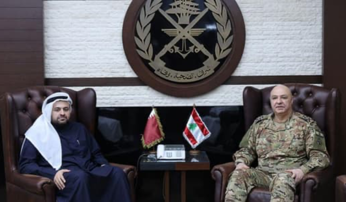 قائد الجيش استقبل وزير الدولة في الخارجية القطرية