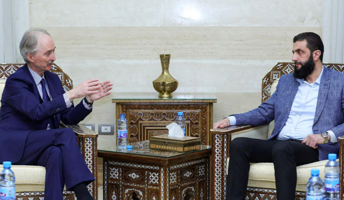 أحمد الشرع استقبل بيدرسون في دمشق