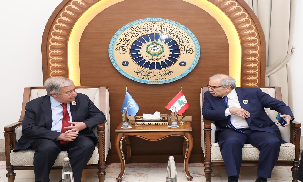 سلام التقى غوتيريش: لوقف الاعتداءات الإسرائيلية على لبنان