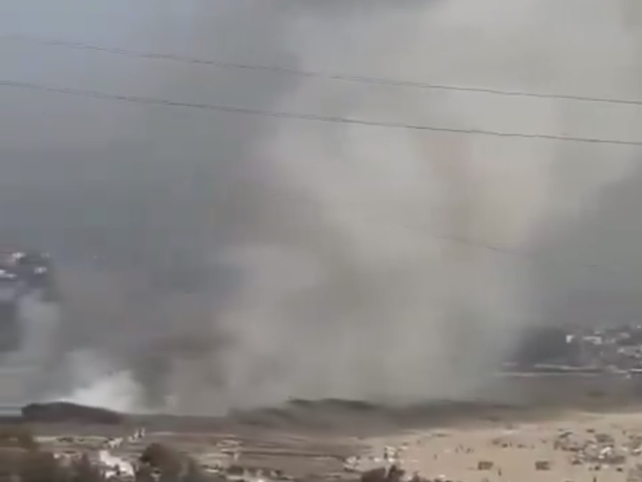 حريق كبير في محمية صور