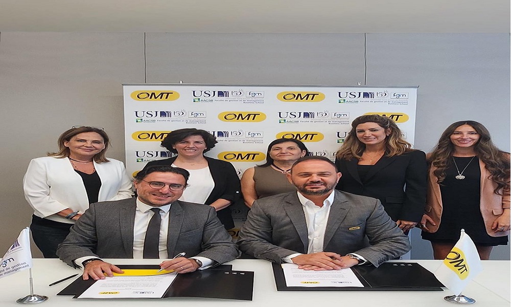 اتفاقية تعاون بين كليّة إدارة الأعمال في جامعة القديس يوسف في بيروت وOMT