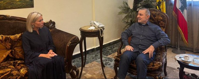 صفا بحث التطورات الراهنة في جنوب ‏لبنان مع المنسقة الخاصة للأمم المتحدة