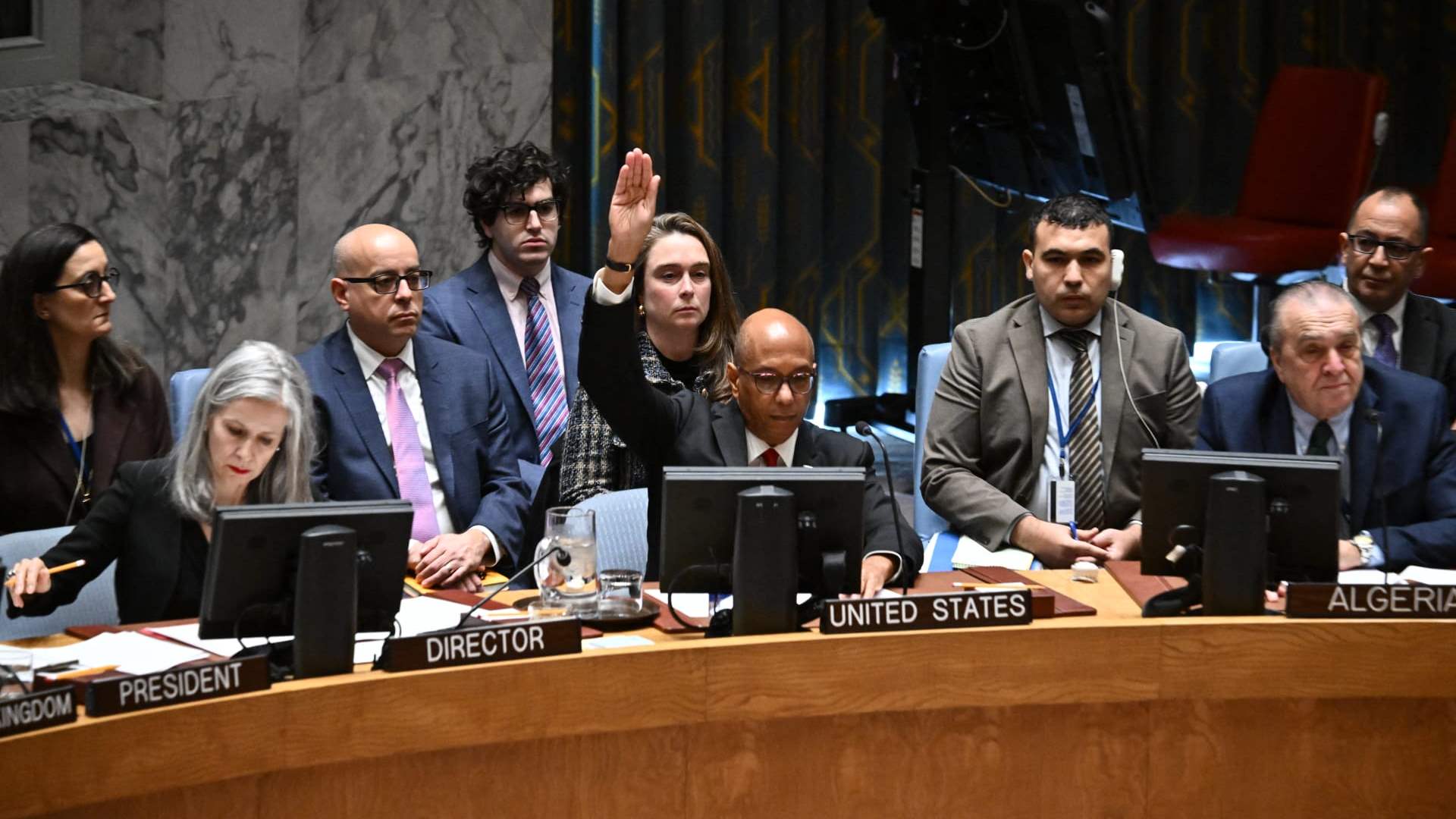 فيتو أميركي ضد مشروع قرار في مجلس الأمن لوقف إطلاق النار في غزة