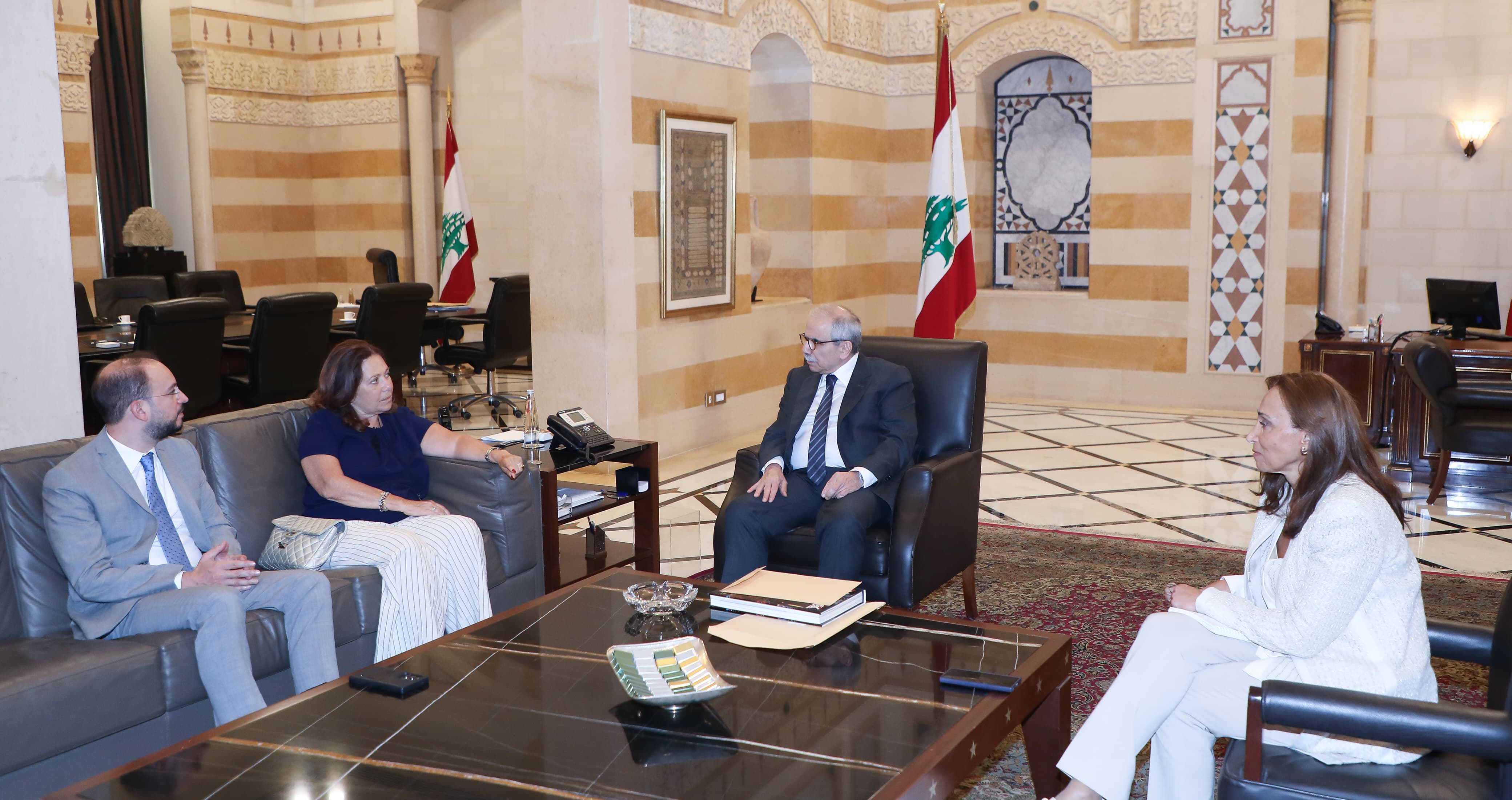 رئيس الحكومة يستقبل البعريني ووفداً بلدياً لبحث شؤون إنمائية في قب الياس