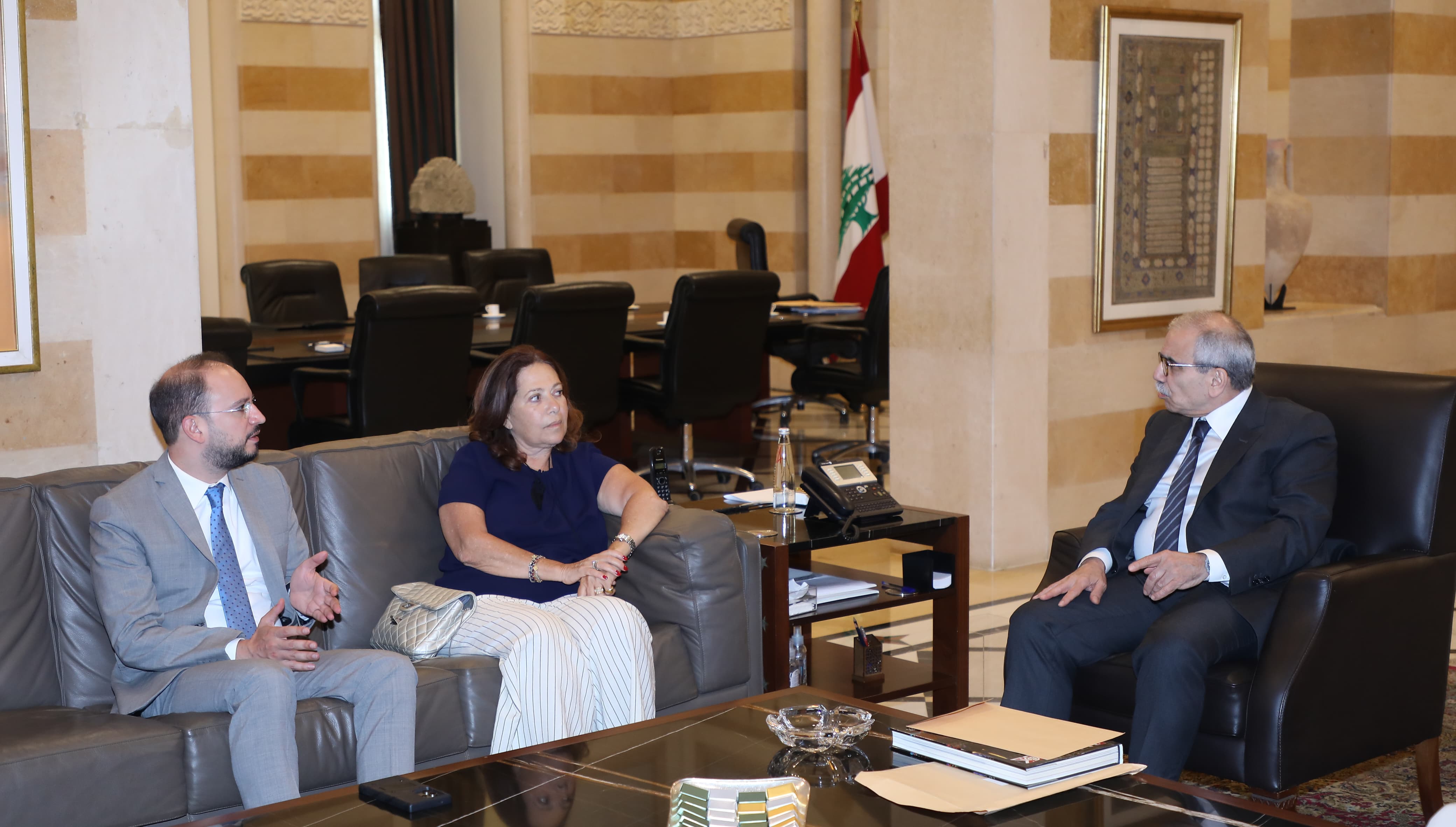 رئيس الحكومة يستقبل البعريني ووفداً بلدياً لبحث شؤون إنمائية في قب الياس