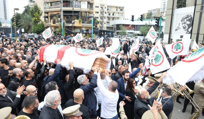 الأشرفية تودّع الشهيد رولان المر... حاصباني ممثلاً جعجع: لمحاسبة المجرمين ووضع حد للظواهر المسلحة