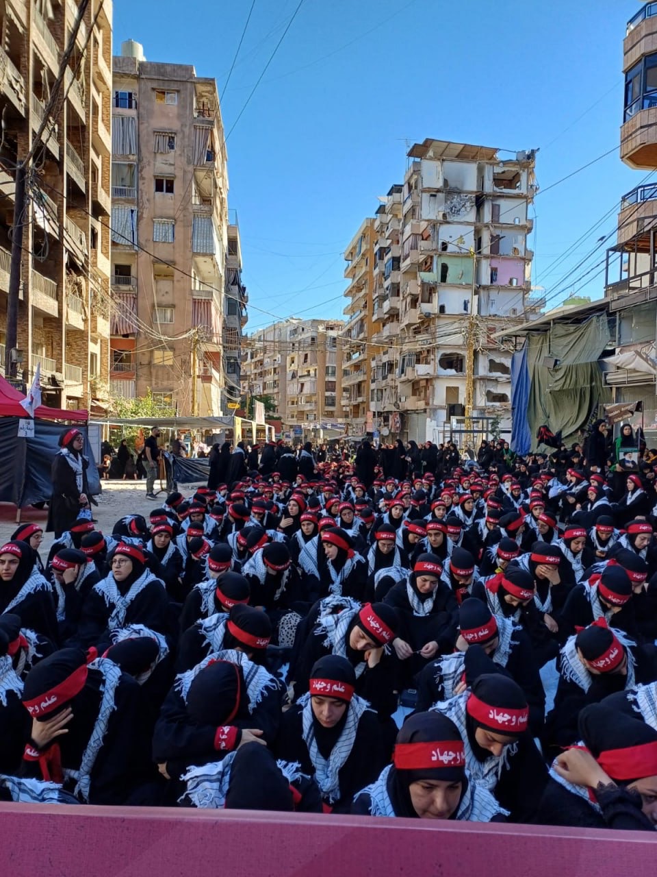 مشاركة حاشدة في مراسم عاشوراء في الضاحية الجنوبية ورفع صور نصرالله