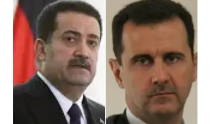 بشار ⁧‫الأسد‬⁩ بحث هاتفياً  مع رئيس الوزراء ⁧‫العراقي‬⁩ التعاون المشترك بين البلدين في مجال مكافحة الإرهاب،