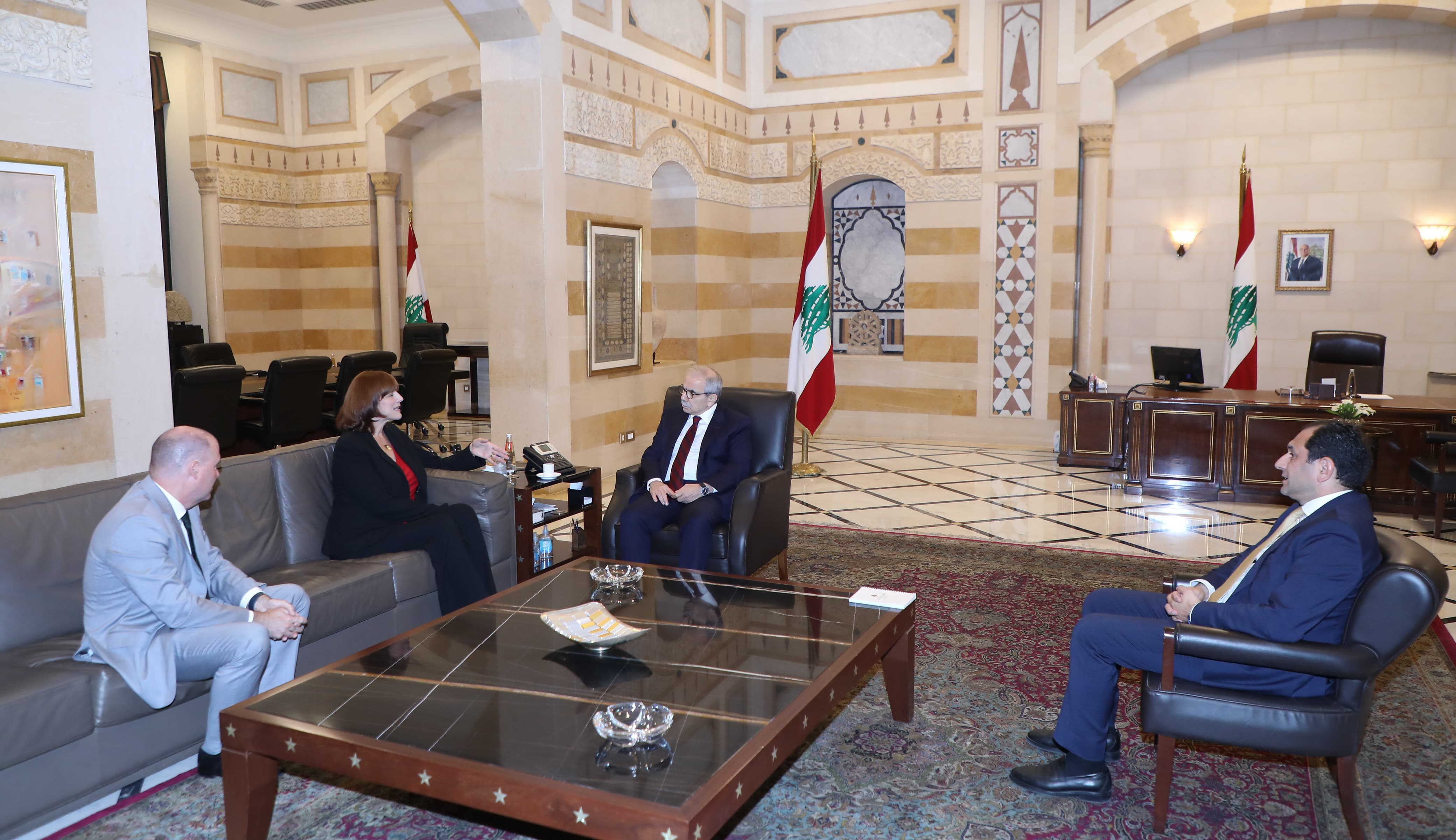 وداع رسمي لسفيرة كندا في لبنان في السرايا الحكومية