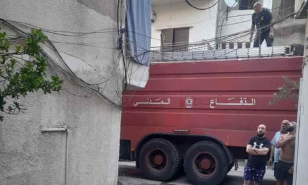 الدفاع المدني يوضح ملابسات حريق طرابلس