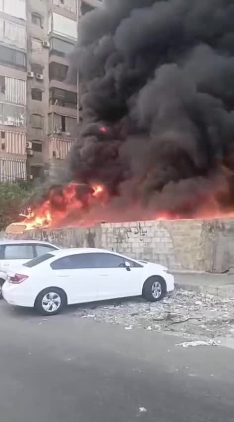 حريق كبير  في الطريق الجديدة،