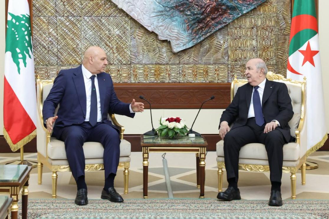 اجتماع ثنائي موسّع بين رئيسي لبنان والجزائر يبحث سبل التعاون بين البلدين
