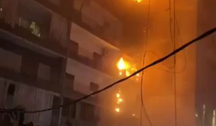 استهداف شقة في بربور في بيروت