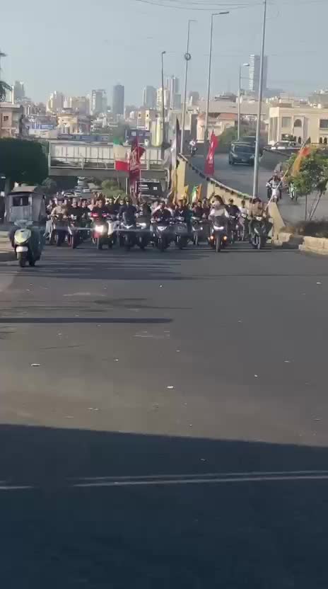 مسيرات دراجات نارية تجوب الضاحية وطريق المطار بالتزامن مع جلسة الحكومة (فيديو)