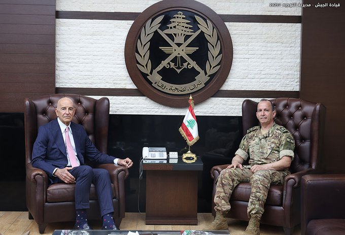 هيكل يبحث مع المبعوث الأميركي الخاص توم برّاك تطورات لبنان والمنطقة