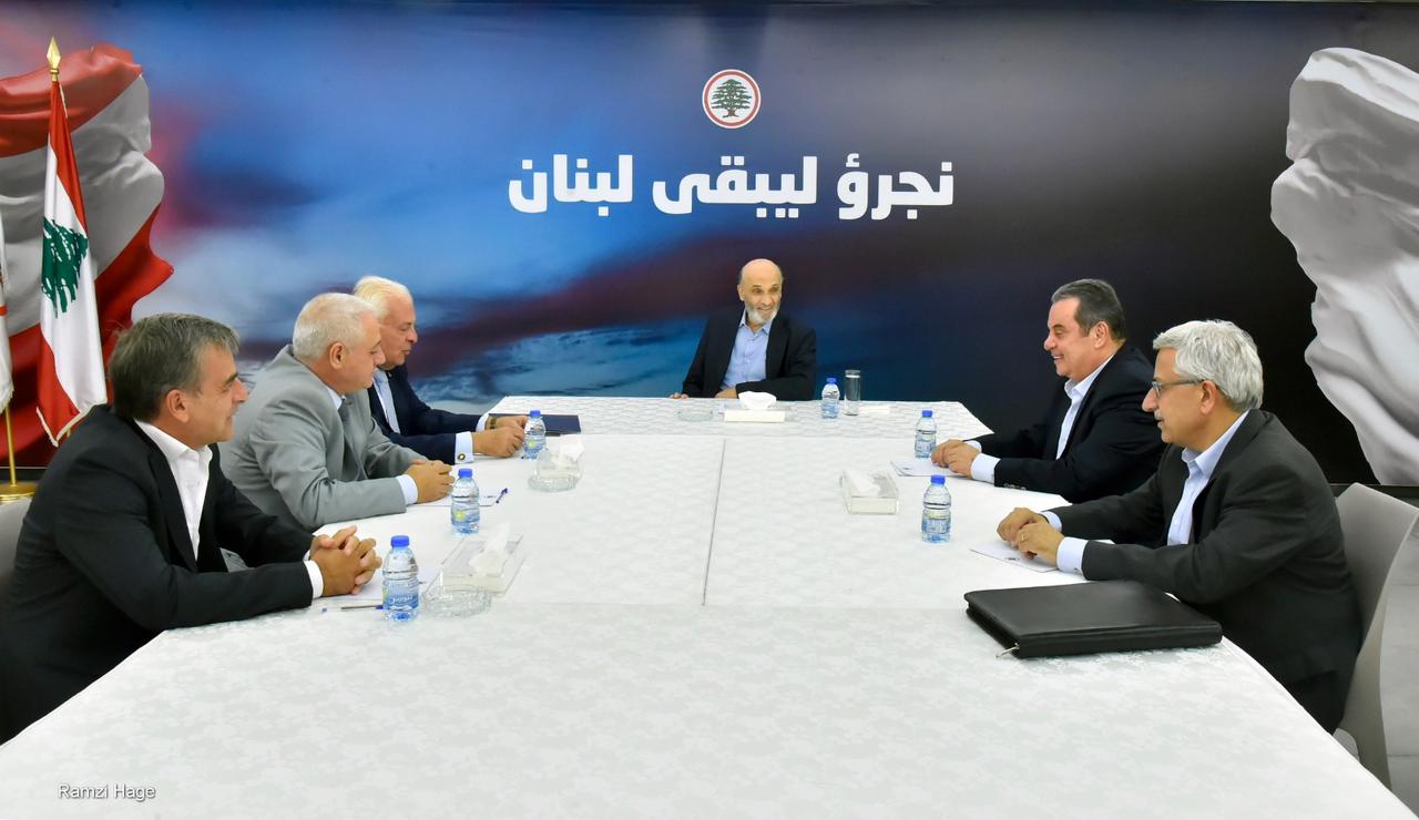 جعجع استقبل وفد شراكة النهضة اللبنانية الأميركية في معراب