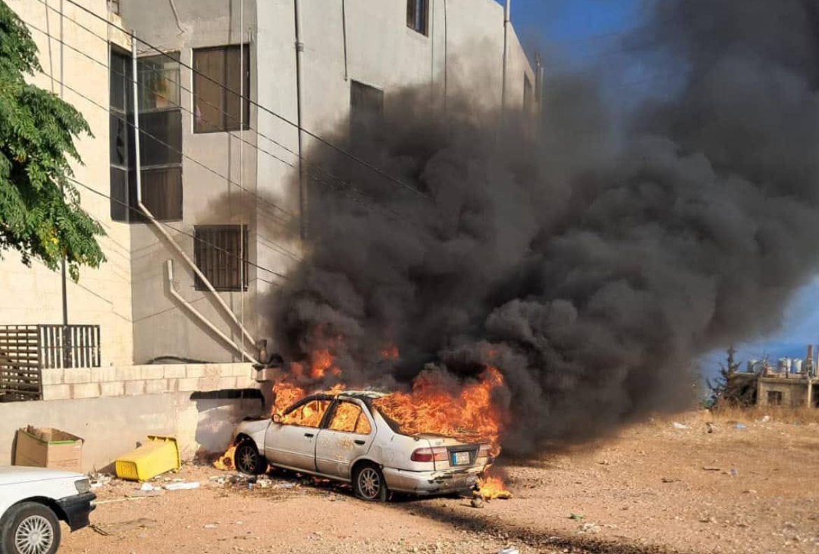 بالفيديو - إصابات في استهداف  سيارة في منطقة زاروط – الجيّة