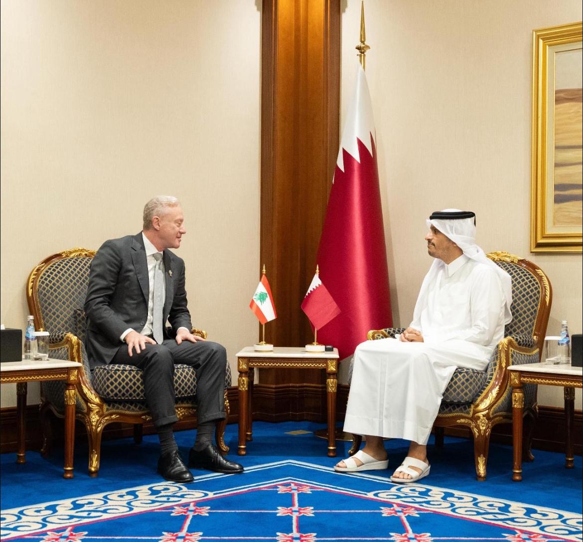 لقاء بين رجّي ونظيره القطري... وتأكيد تضامن لبنان مع قطر