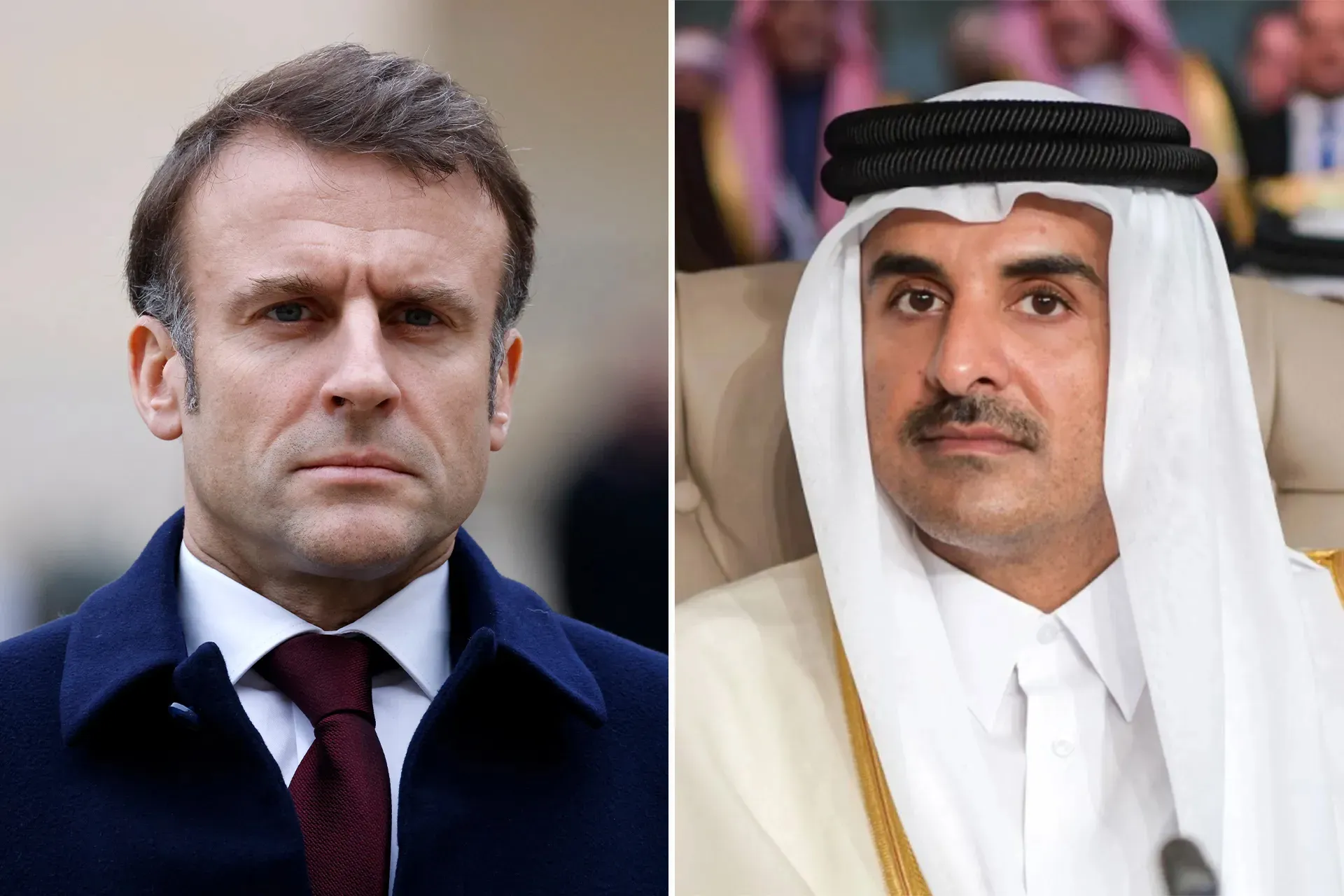 أمير قطر يتلقى اتصالًا من الرئيس الفرنسي لبحث تطورات الأوضاع في الأراضي الفلسطينية المحتلة